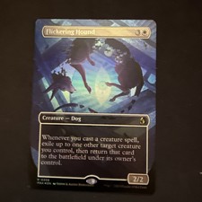 Flickering Hound Borderless Foil Reality Fracture 0359 MTG NM picture