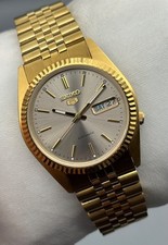 Vintage Seiko 5 Automatic Wrist Watch, Sunburst Grey Dial, Cal 7009 Japan picture