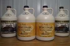 One Gallon 100% Pure Wisconsin Maple Syrup Grade A Medium Amber/Amber Rich Taste picture