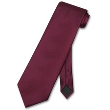 Vesuvio Napoli NeckTie Solid BURGUNDY Color Mens Neck Tie picture