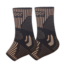 Copper Ankle Support Brace Stabilizer Compression Sleeve Socks Foot Pain Relief picture