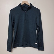 Vuori Halo Performance Half Zip Pullover Women's Large Pine Green Long Sleeve picture