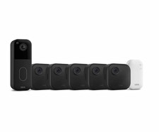 Blink Video Doorbell + Outdoor 4 Wireless Wi‑Fi 5-Camera System Alexa, Black picture