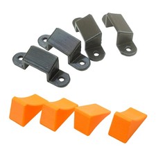 3D Printed Scale Wheel Chock Set for Tamiya 1/14 Scale Semi Truck (Orange/Black) picture