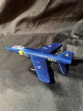RARE VINTAGE Lintoy F11F-1 Tiger Plane BLUE ANGLES picture