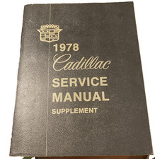 Vtg 1978 Cadillac Service Manual Supplement Muscle Car picture