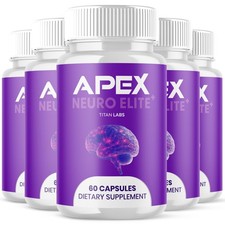 (5 Pack) Apex Neuro Elite Nootropic Nerve Support Supplement ApexNeuro 300 Caps picture