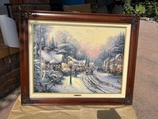 Thomas Kinkade Village Christmas Christmas Cottage VIII S/N Canvas #163/1950 COA picture