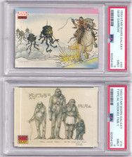 1993 STAR WARS GALAXY 2-CARD BUNDLE WOOKIE FAMILY (PSA 9) + GEOFF DARROW (PSA 9) picture