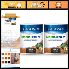 2 Gallon Nano+Poly Wood Sealer - Penetrating Waterproof Protection, Black Finish picture