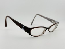 Coach 530 Annabel Brown w/ Crystal Accents Oval Eyeglasses Frame Only, 50-18 135 picture