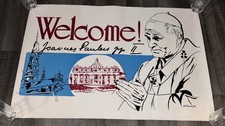 RARE Vintage 1979 Pope John Paul II Poster Visit To Chicago United States Papal picture
