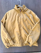 Polo by Ralph Lauren Men's Beige Full Zip Lined Jacket Stand-Up Collar L picture