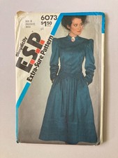 Simplicity 6073 2 Piece Dress Victorian Edwardian Style Size 8,10,12 Cut picture