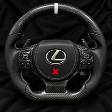 Real Carbon Fibre Steering Wheel for Lexus IS250 IS300H IS350 F Sport ISF RCF picture