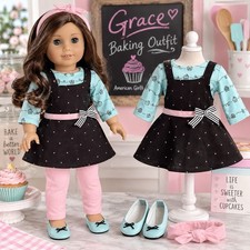 🎀 American Girl 🎀 2015 GOTY 🎀 Grace Thomas BAKING OUTFIT 🎀RETIRED picture
