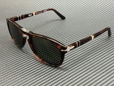 PERSOL PO0714 24 31 Havana Green Square Men's Sunglasses 52 mm picture
