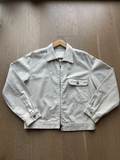 BRAND NEW Zara Men Light Gray Relaxed Fit Denim Jacket Sz Small picture