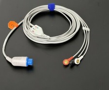 GE Datex Ohmeda ECG Cable 10 Pin 3 Leads Snap Compatible - Same Day Shipping picture