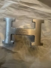 Hermes 32mm Silver Brushed Belt Buckle (Only) picture