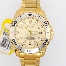 Invicta Diver Meridian Men's 46mm Gold Quartz Watch Gold Dial 69241 picture