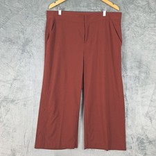 Athleta Tribeca Wide Leg Pants Womens 16 Cropped Lightweight Travel Commute Work picture