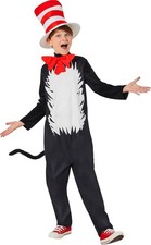 Dr. Seuss Kids Cat in the Hat Costume Jumpsuit picture
