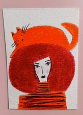 Aceo Original Mixed Media Art Card picture