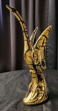 Vintage Ceramic  Swan Sculpture Hollywood Regency Style 