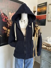 Rare Vtg Abercrombie And Fitch Hoodie Womens S Zip Sweater Y2K Preppy Collegiate picture