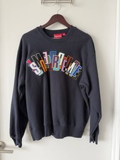Supreme Multicolor Arc Logo Embroidered Crewneck Navy M picture