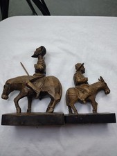 Vintage OURO Artesania Don Quixote & Sancho Panza Carving Set Spain 608A 608B picture