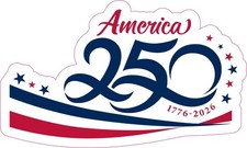 StickerTalk America 250 Semiquincentennial USA Patriotic Vinyl Sticker 5x3 picture