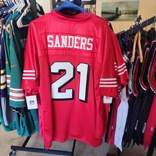 VINTAGE Deion Sanders Jersey Throwback Red San Francisco 49ers - MENS 2XL picture