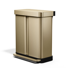 simplehuman 58L Dual Compartment Step Recycler Trash Can Liner Pocket picture