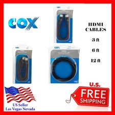 COX High Speed HDMI Cables 3 ft 6 ft 12 ft HDMI to HDMI Locking Connector Black picture
