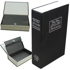 Dictionary Secret Book Hidden Safe With Key Lock Book Safe In Black(Middle Size) picture