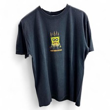 Nickelodeon Vintage 2002 SpongeBob SquarePants T-Shirt Large Black picture