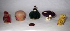 Artist Dollhouse Lot AMAZING MINIATURE Accessory TINY DOLL CAT DOORSTOP & STOOLS picture