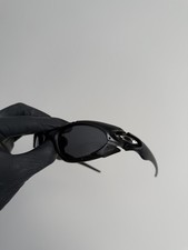 Vintage 90s Oakley Plate Triple Black Glasses Outdoor Polarized Y2K GorpCore picture