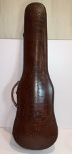 Vintage 1944 Violin Case Orloff New York Receipt Crocodile Pattern Velvet picture
