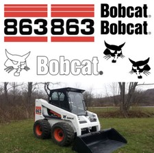 Bobcat 863 Skid Steer Set Vinyl Decal Sticker Set bob cat MADE IN USA picture