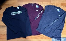 NEW NWT Hollister Men’s Long Sleeve Shirt Lot 3 Size Medium picture