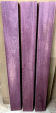 THREE (3) KILN DRIED SANDED S4S PURPLEHEART LUMBER WOOD BLANKS ~36