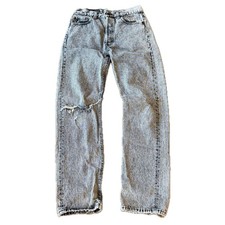 Vintage 1997 Levi's 501 0680 Jeans 29x30 (28x30) USA Gray Acid Wash Distressed picture