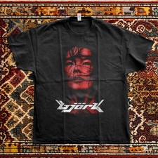 Björk Vintage Art Pop Singer Black Music Tour Concert Graphic T-Shirt picture