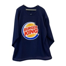 Vtge CCM Burger King Hockey Jersey Daigneault Men's Medium Navy Blue Canada#87 picture