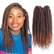 BOHOBABE Short Box Braids Crochet Hair 12 Inch 8 Packs T30 for Black Women picture