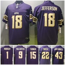 Tariffs​ Free MIN Vikings 2026 F.U.S.E Rivalries Collection Purple Sewn Jersey. picture