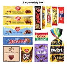 Classic Norwegian chocolates. Variety candy gift box. picture